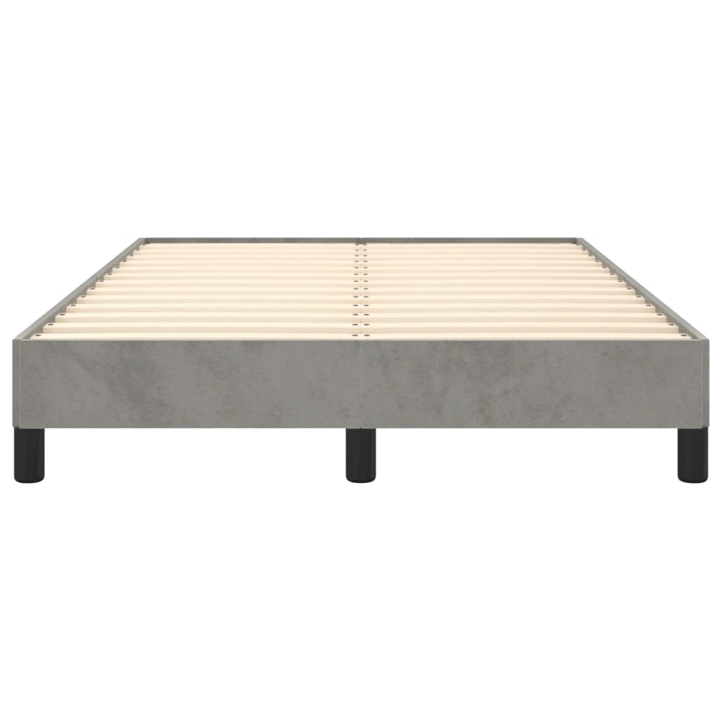 Bed Frame Light Grey 120x190 cm Small Double Velvet