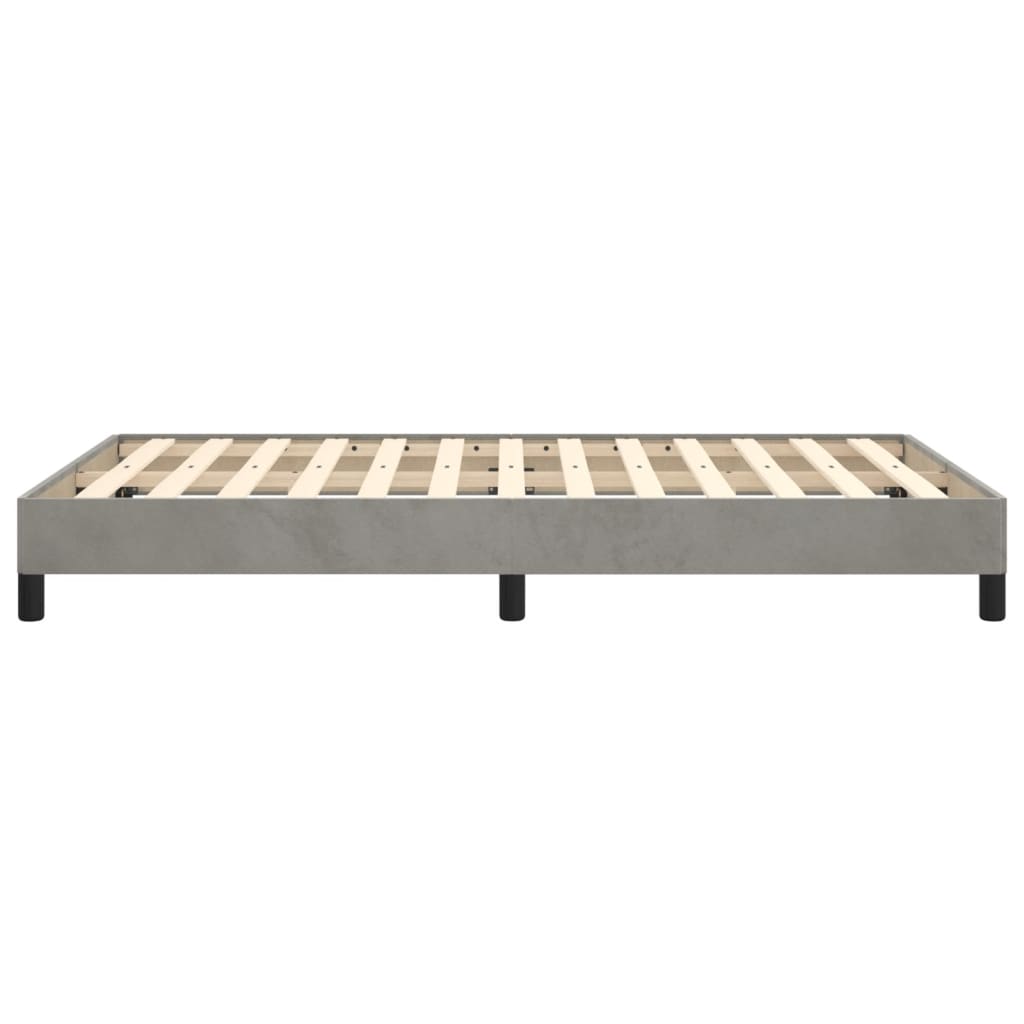 Bed Frame Light Grey 120x190 cm Small Double Velvet