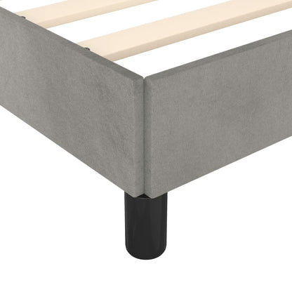 Bed Frame Light Grey 120x190 cm Small Double Velvet