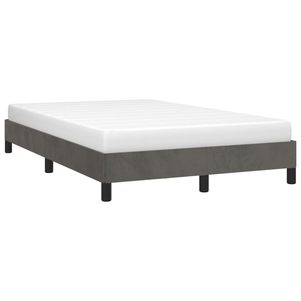 Bed Frame Dark Grey 120x190 cm Small Double Velvet