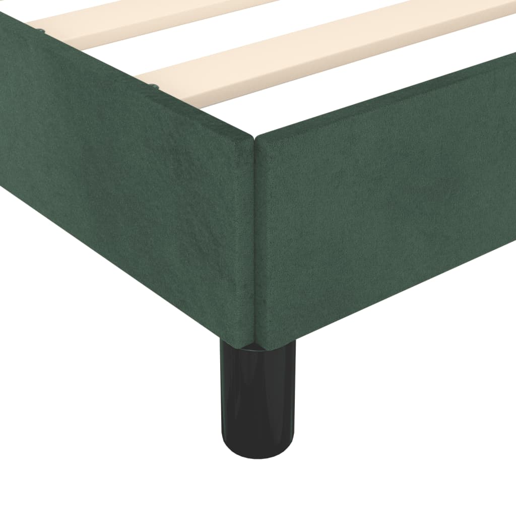 Bed Frame Dark Green 120x190 cm Small Double Velvet