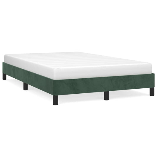 Bed Frame Dark Green 120x190 cm Small Double Velvet