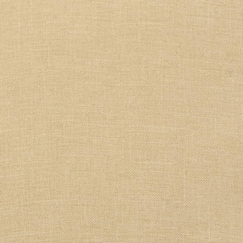 Lowback Chair Cushions 6 pcs Melange Beige 100x50x4 cm Fabric