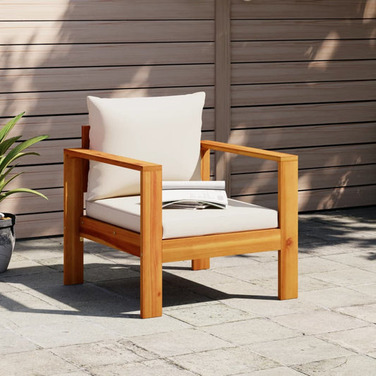 Garden Chair with Cushions Solid Wood Acacia