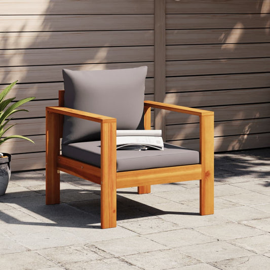 Garden Chair with Cushions Solid Wood Acacia