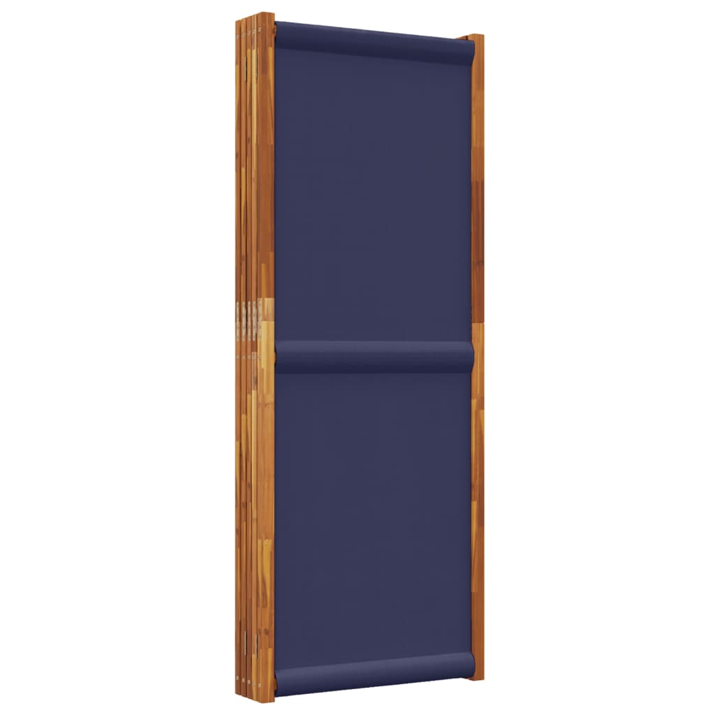 5-Panel Room Divider Dark Blue 350x180 cm