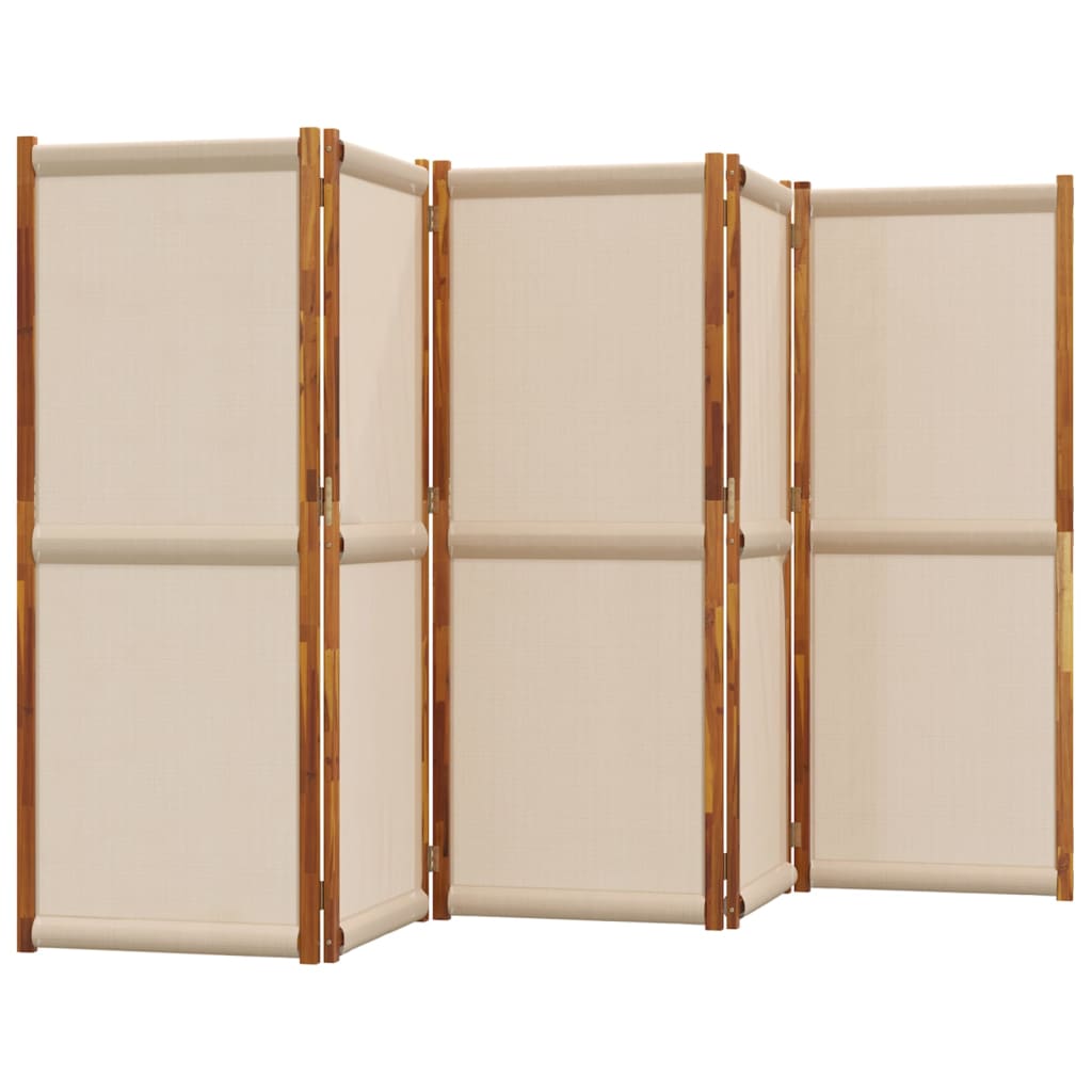 5-Panel Room Divider Taupe 350x180 cm