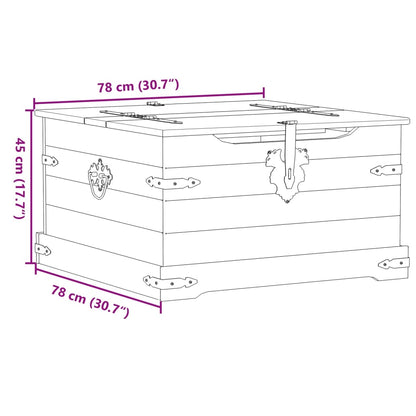 Storage Box Corona 78x78x45 cm Solid Wood Pine