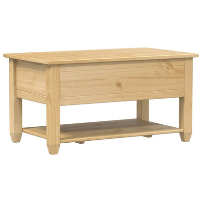 Coffee Table with Drawers Corona 85x50x45 cm Solid Wood Pine