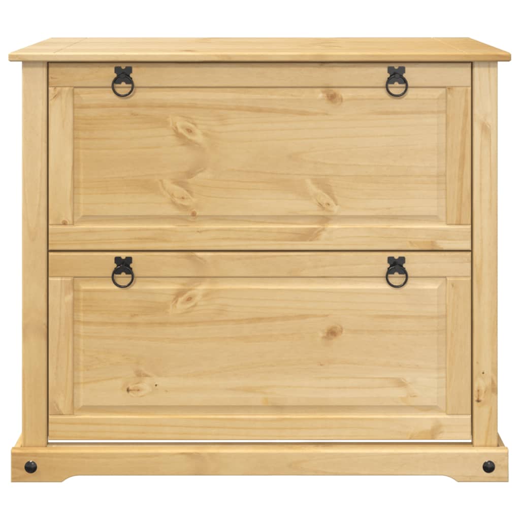 Shoe Cabinet Corona 99x32x85 cm Solid Wood Pine