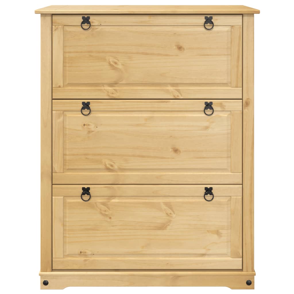 Shoe Cabinet Corona 99x32x124.5 cm Solid Wood Pine