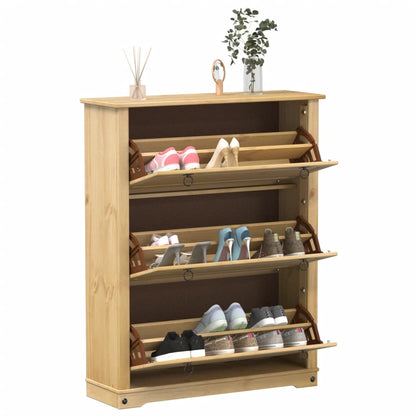 Shoe Cabinet Corona 99x32x124.5 cm Solid Wood Pine