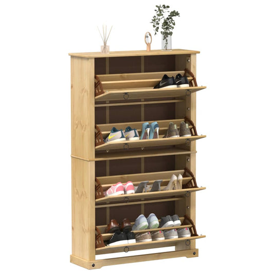 Shoe Cabinet Corona 99x32x163.5 cm Solid Wood Pine