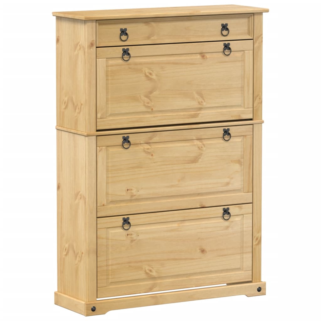 Shoe Cabinet Corona 99x32x138 cm Solid Wood Pine