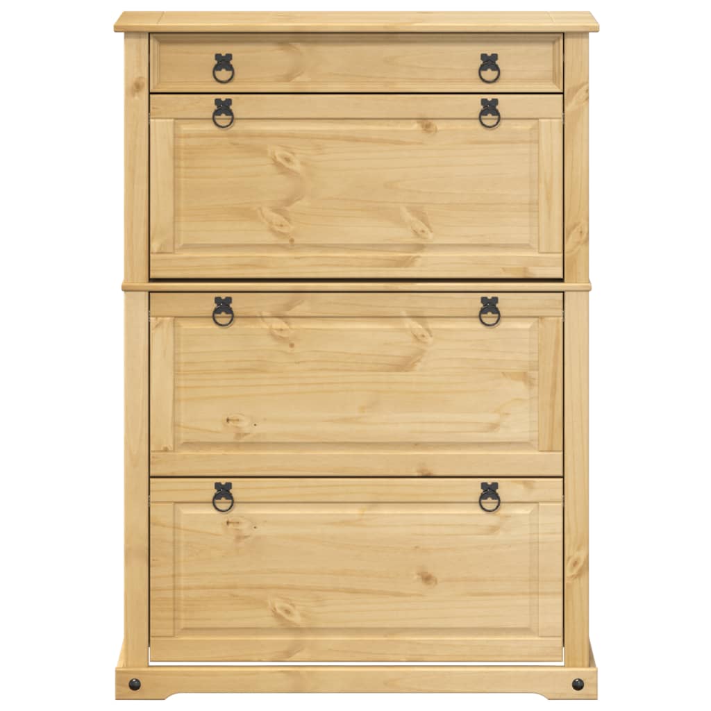 Shoe Cabinet Corona 99x32x138 cm Solid Wood Pine