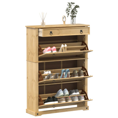 Shoe Cabinet Corona 99x32x138 cm Solid Wood Pine