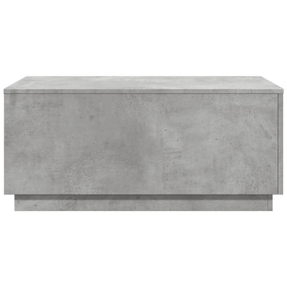 Coffee Table with LED Lights Concrete Grey 90x50x40 cm