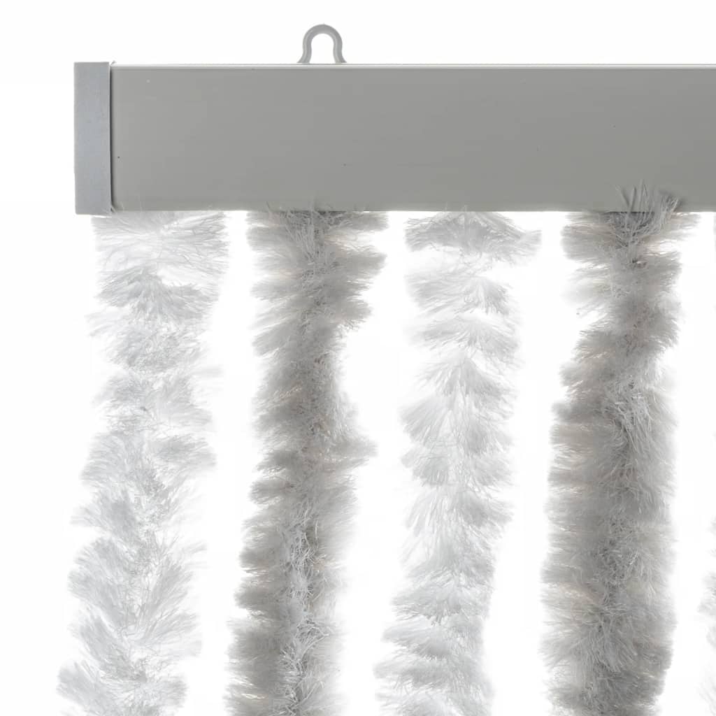 Fly Curtain Light Grey and White 100x200 cm Chenille