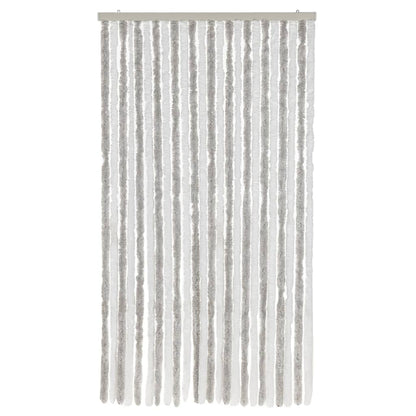 Fly Curtain Light Grey and White 100x220 cm Chenille