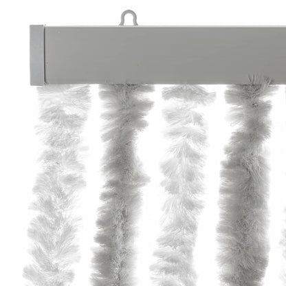 Fly Curtain Light Grey and White 100x220 cm Chenille