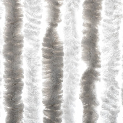 Fly Curtain Light Grey and White 100x220 cm Chenille