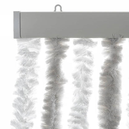 Fly Curtain Light Grey and White 100x230 cm Chenille