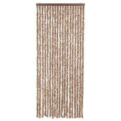 Fly Curtain Beige and Dark Brown 56x185 cm Chenille