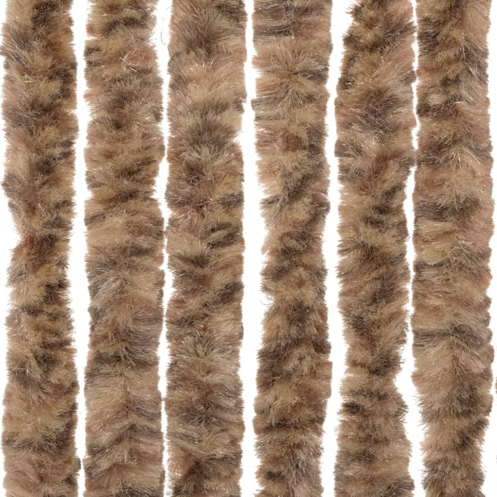 Fly Curtain Beige and Dark Brown 56x185 cm Chenille