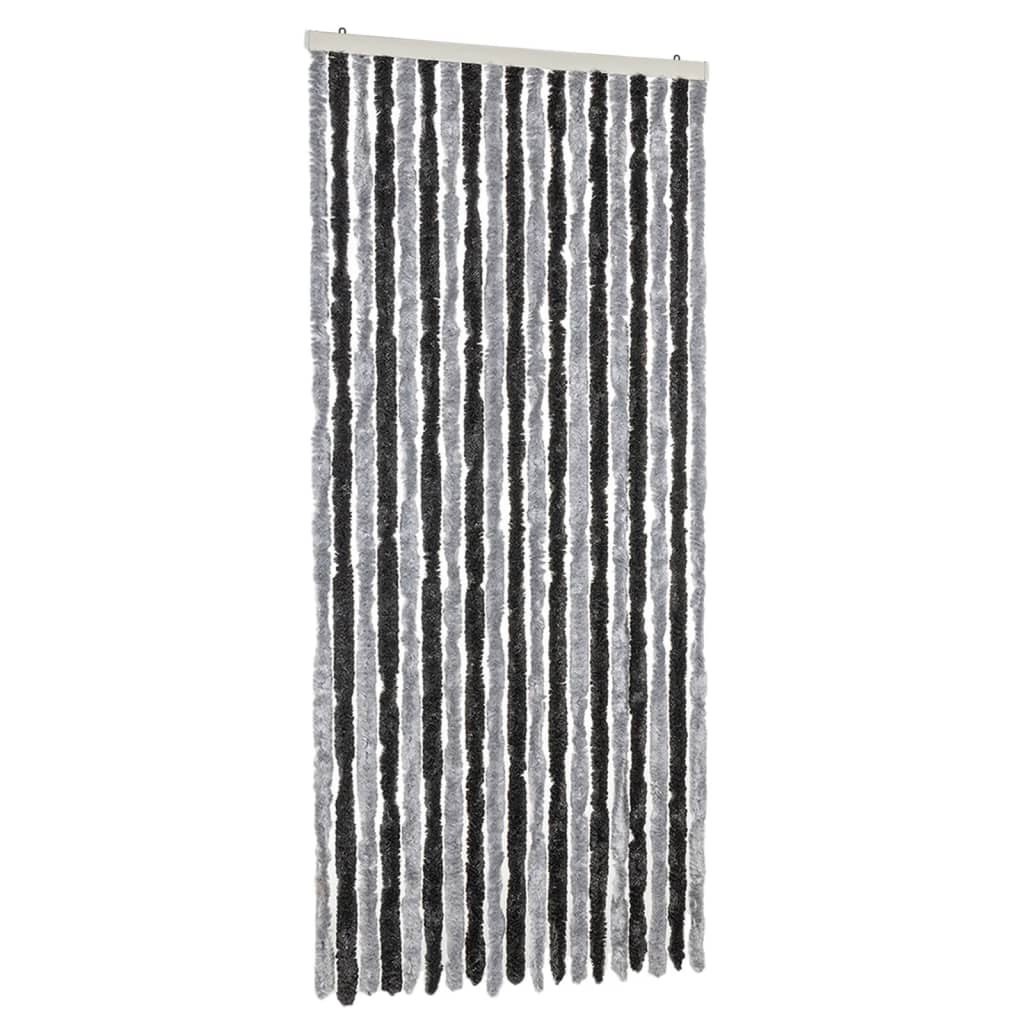 Fly Curtain Grey and Black 56x185 cm Chenille