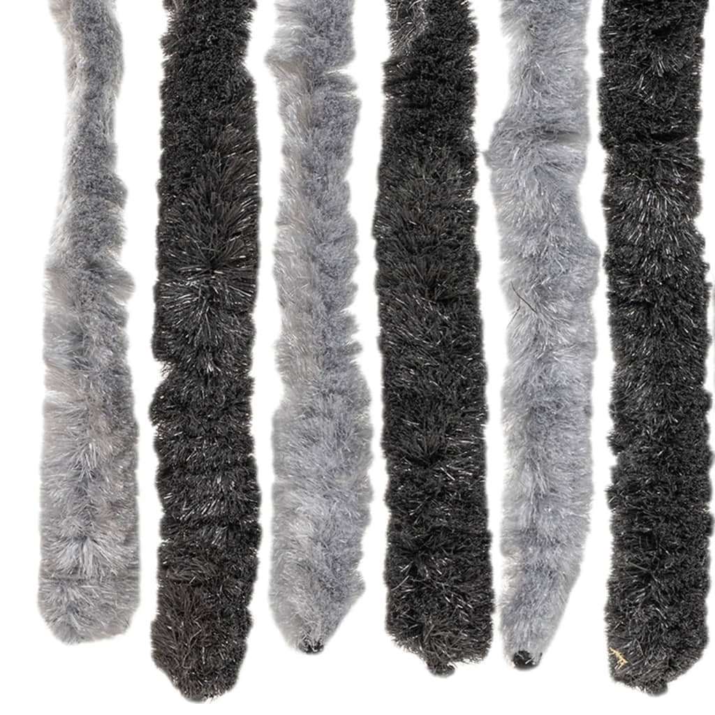 Fly Curtain Grey and Black 56x185 cm Chenille