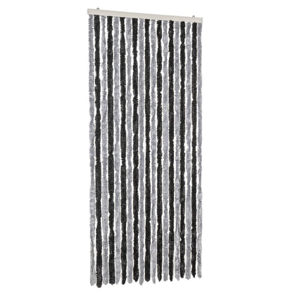 Fly Curtain Grey and Black 56x200 cm Chenille