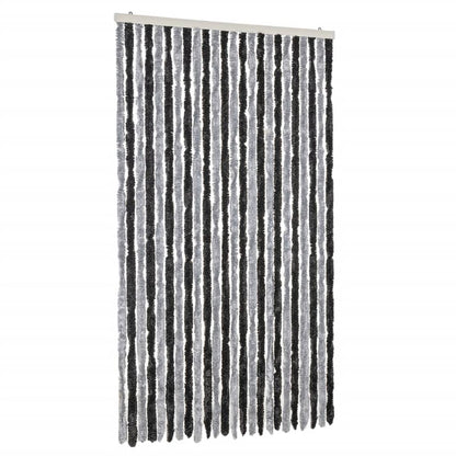 Fly Curtain Grey and Black 100x230 cm Chenille