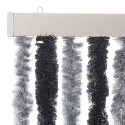 Fly Curtain Grey and Black 100x230 cm Chenille