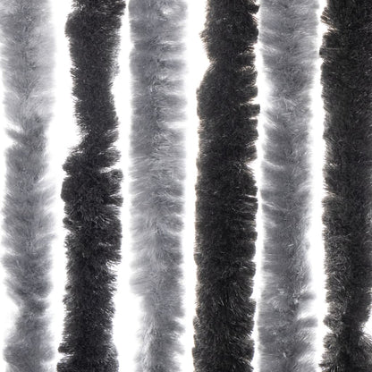 Fly Curtain Grey and Black 100x230 cm Chenille