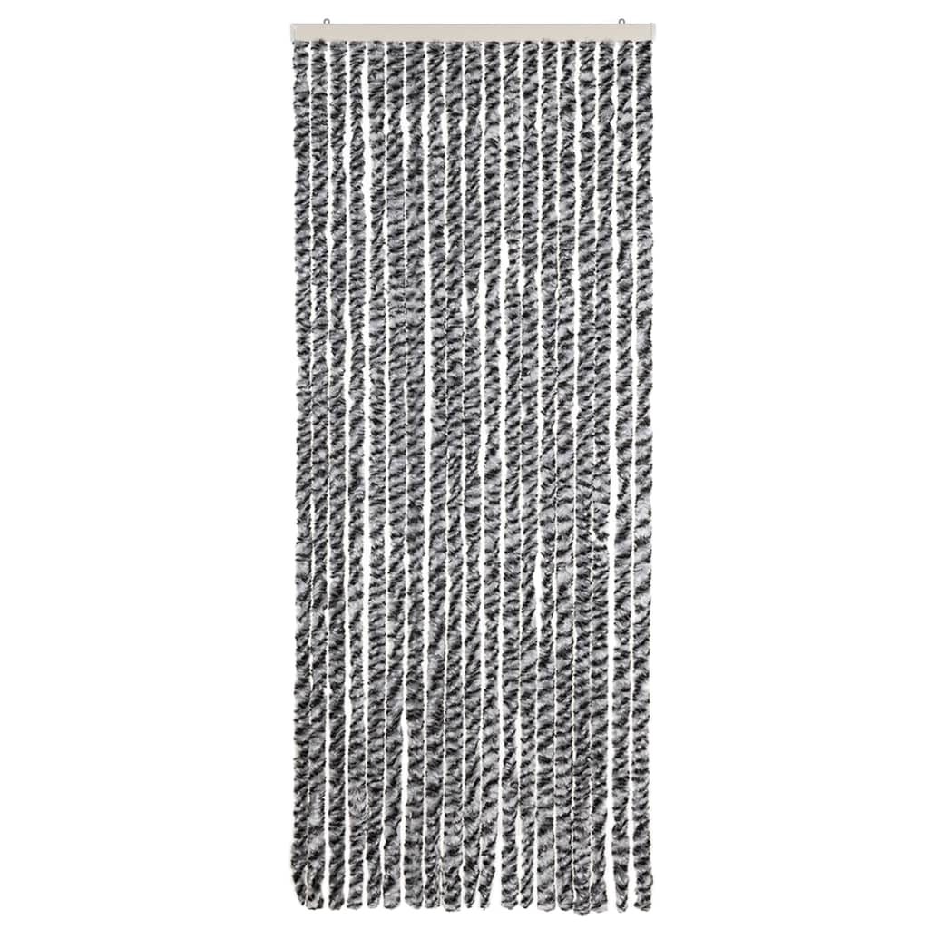 Fly Curtain Grey and Black and White 56x185 cm Chenille