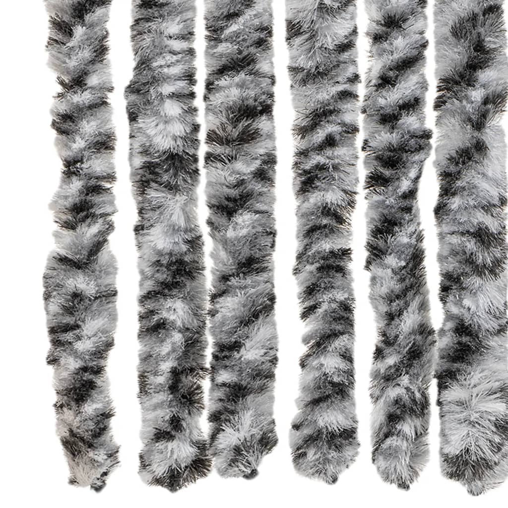 Fly Curtain Grey and Black and White 56x185 cm Chenille