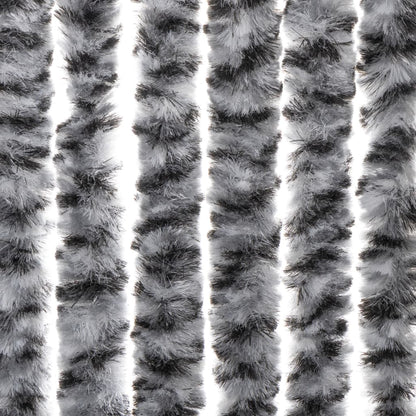 Fly Curtain Grey and Black and White 56x185 cm Chenille