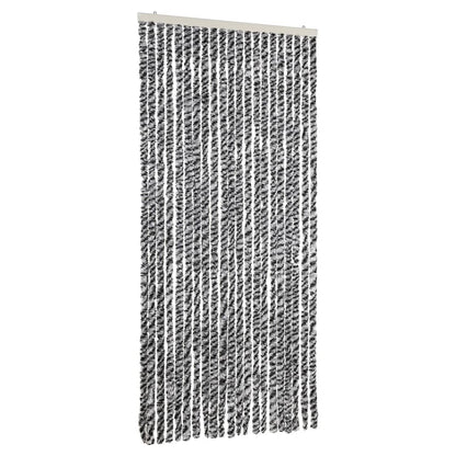 Fly Curtain Grey and Black and White 90x220 cm Chenille