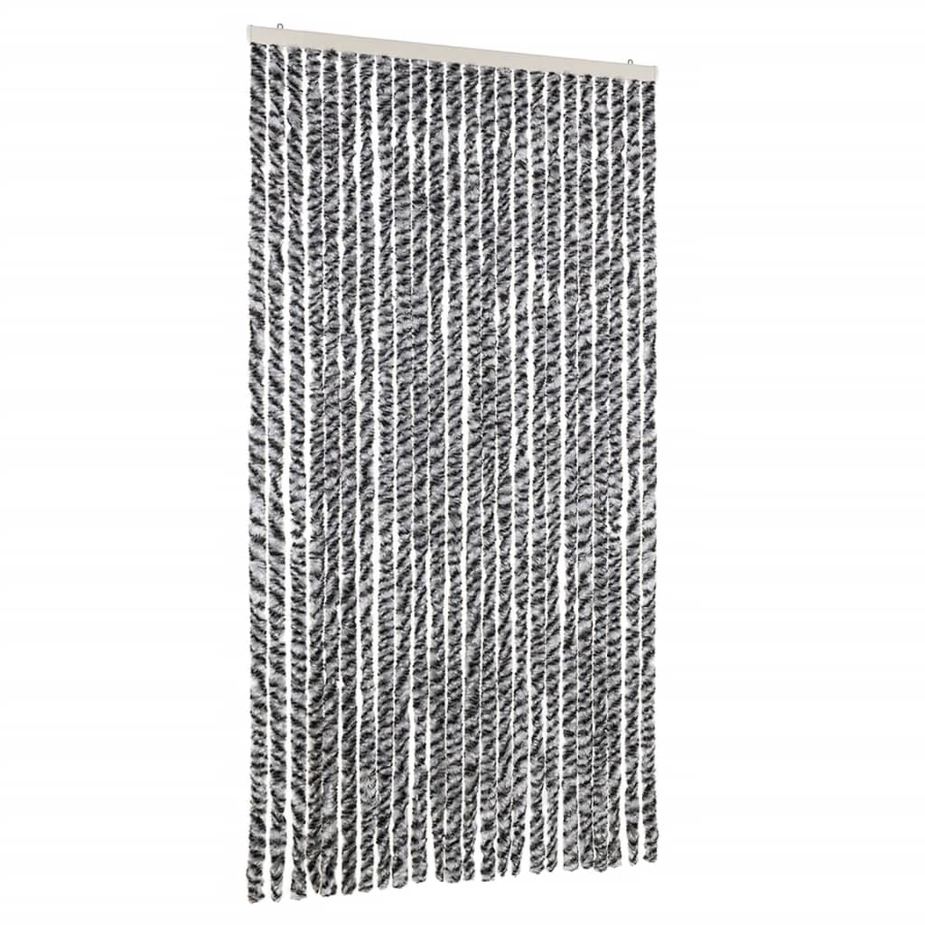 Fly Curtain Grey and Black and White 100x200 cm Chenille