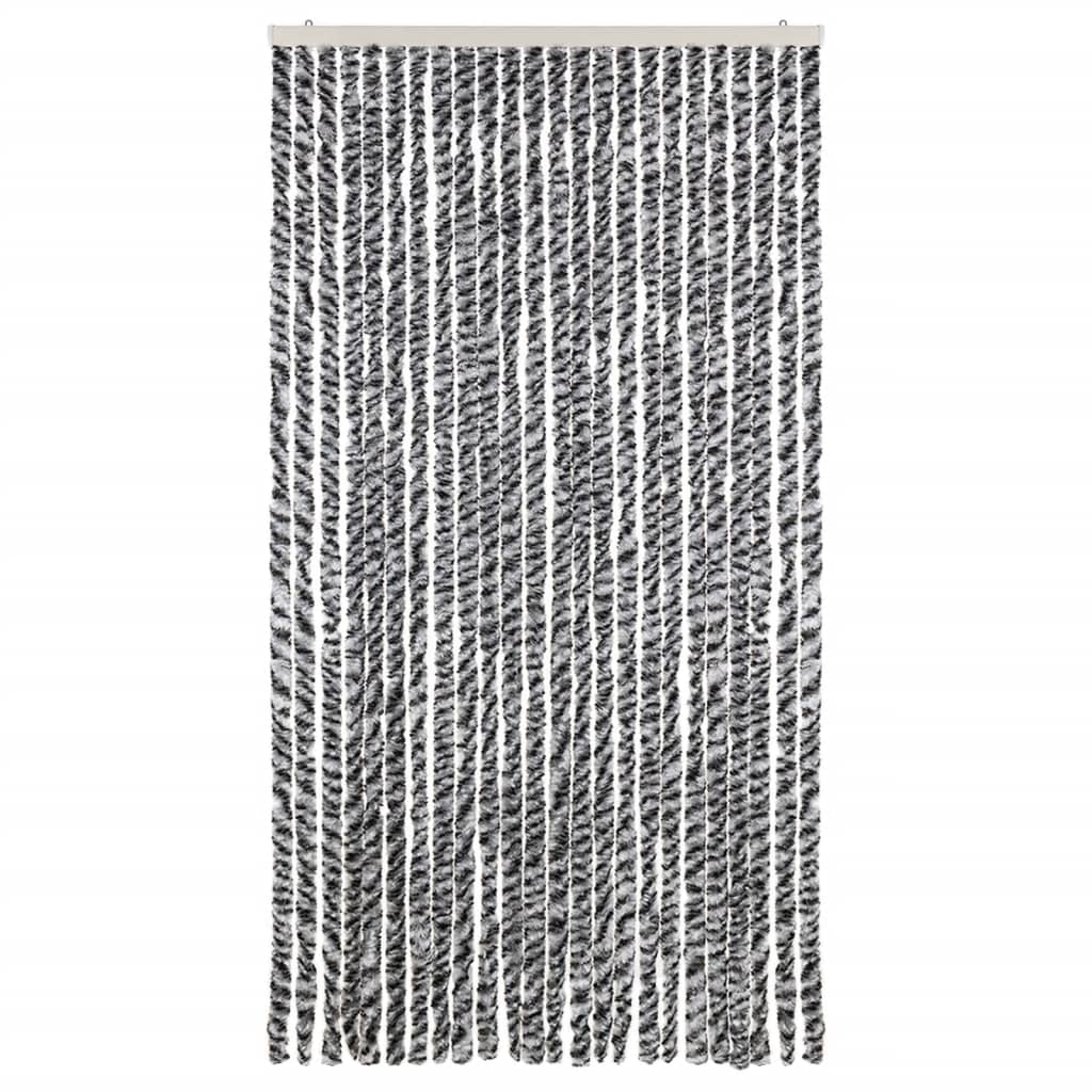 Fly Curtain Grey and Black and White 100x200 cm Chenille