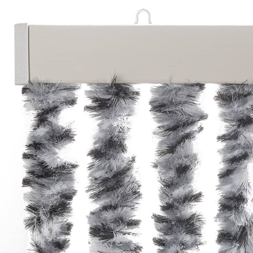 Fly Curtain Grey and Black and White 100x200 cm Chenille