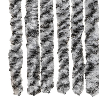 Fly Curtain Grey and Black and White 100x200 cm Chenille