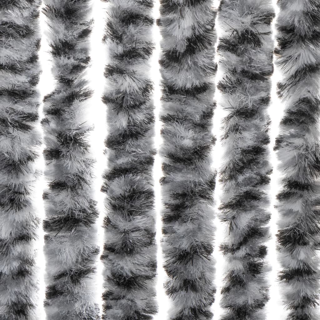 Fly Curtain Grey and Black and White 100x200 cm Chenille