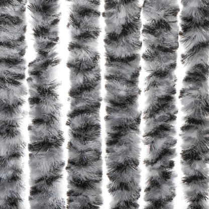 Fly Curtain Grey and Black and White 100x200 cm Chenille