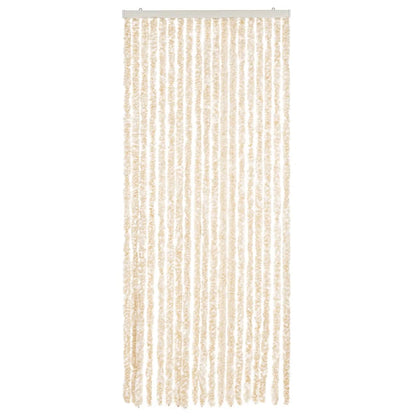 Fly Curtain Beige and White 56x200 cm Chenille