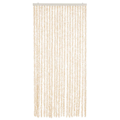 Fly Curtain Beige and White 90x200 cm Chenille