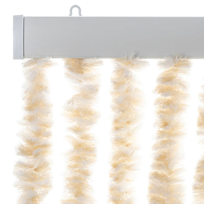 Fly Curtain Beige and White 90x200 cm Chenille