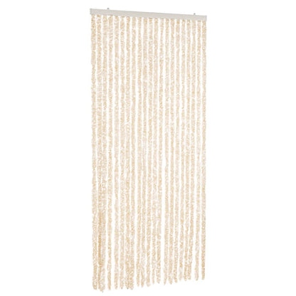 Fly Curtain Beige and White 90x220 cm Chenille