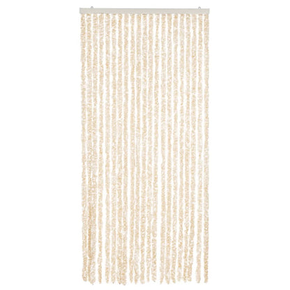 Fly Curtain Beige and White 90x220 cm Chenille