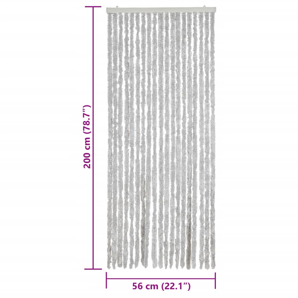 Fly Curtain Grey 56x200 cm Chenille